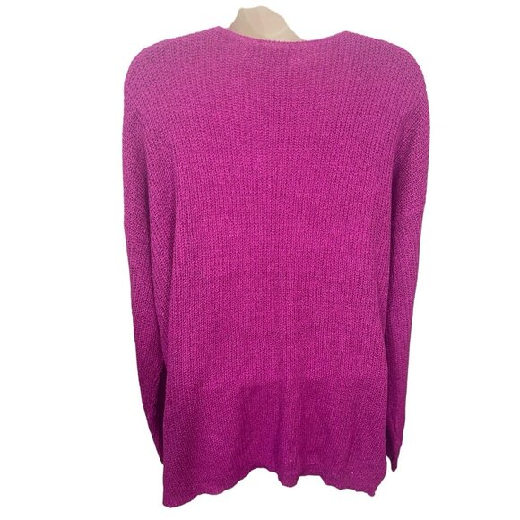 A BEAUTIFUL SOUL by Altar'd State Womens Plus Size 1X (A) V-Neck Fuchsia - Picture 3 of 12